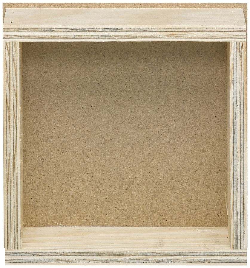 Scatola incastrata robusto 2×2 legno grezzo