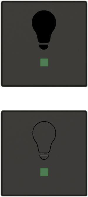 Set di tasti ABB free@home antracite luce