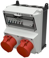 Distributore di corrente Mennekes Amaxx 2×CEE32 1×FI/LS 63A 30mA IP44