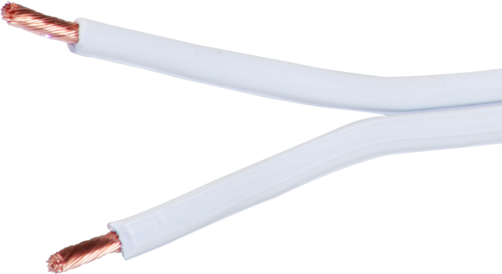 Câble plat pour haut-p. 2×2.5mm² blanc bobine à 100m