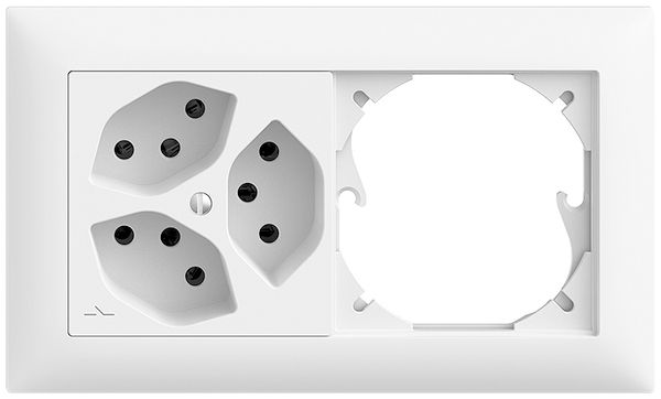 Combinaison ENC EDIZIOdue 1×2 blanc 3×T13S + vide
