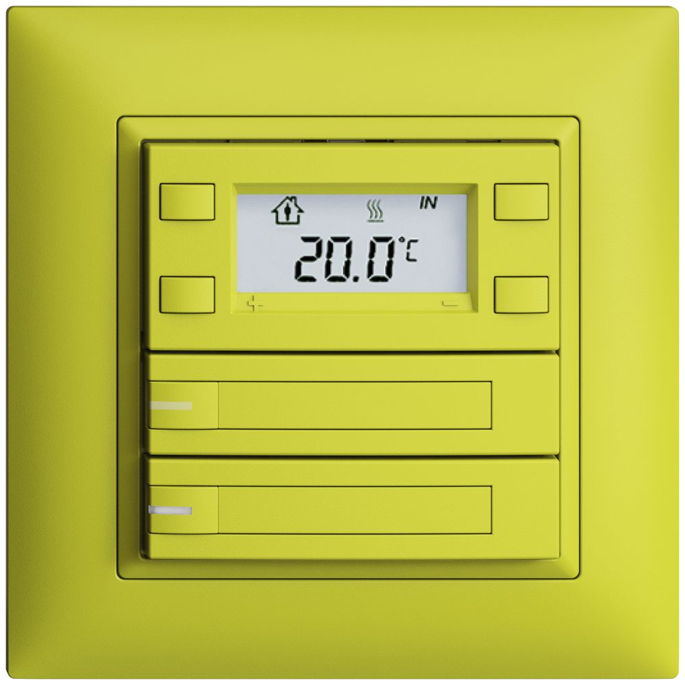 Poussoir RTH ENC KNX 2× EDIZIOdue FMI lemon, avec pap.+LED RGB