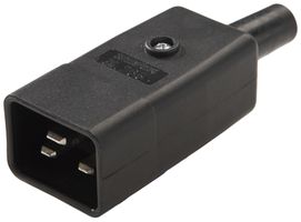 Fiche d'appareils type C20 (I) ELBRO 16A 230VAC droit max.70°C noir IP20