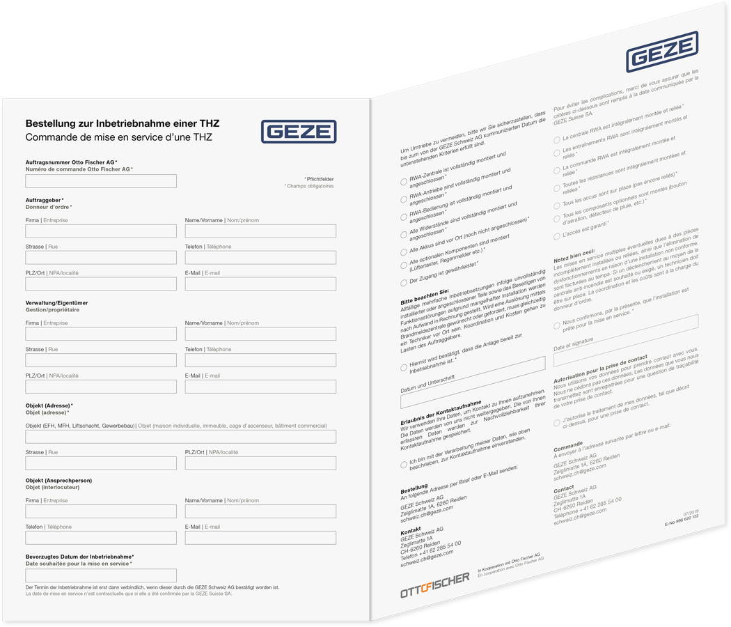 Mise en service THZ, THZ Comfort