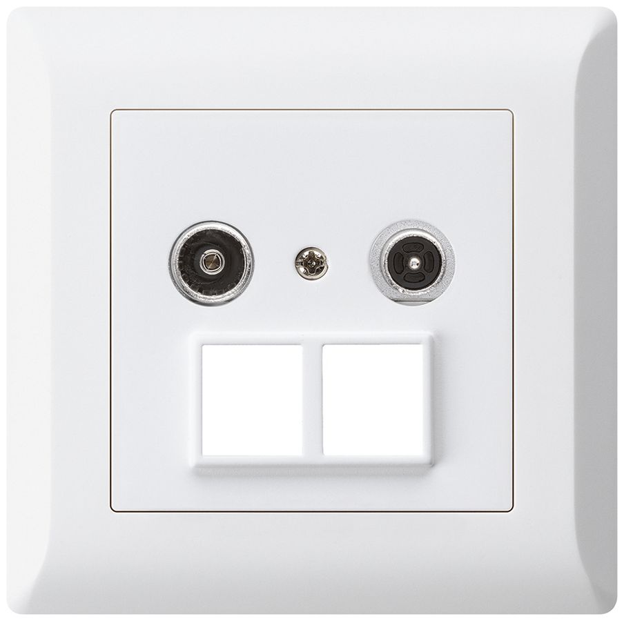 Prise multimédia ENC kallysto.line R/TV 23dB 2GHz blanc