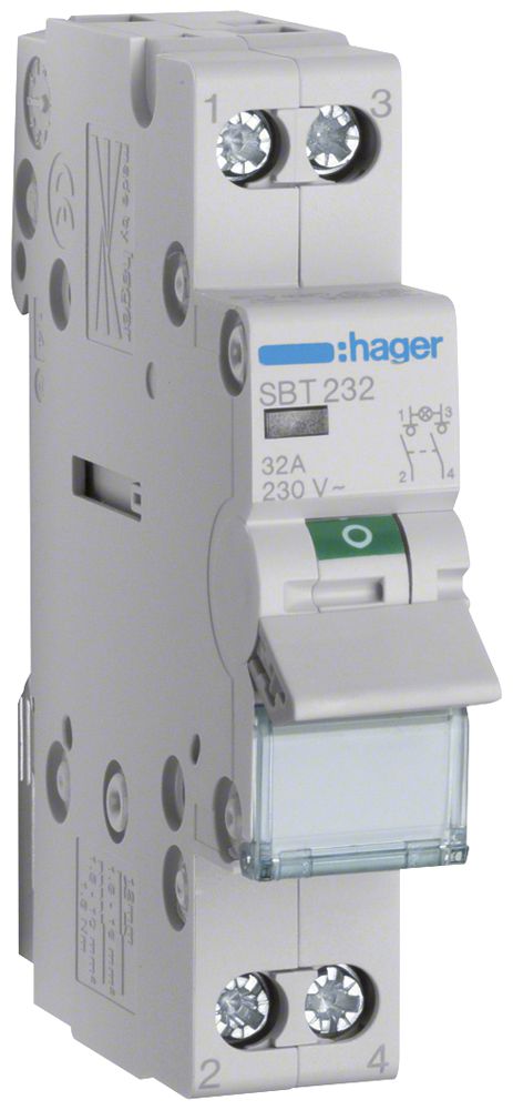 Interrupteur AMD Hager SBT 32A 230V 2 fermeur 0 ouvreur 1 inverseur