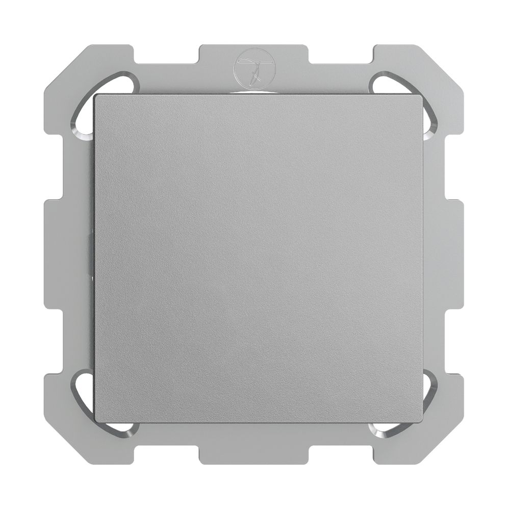 UP-Blindabdeckung EDIZIOdue silver, ohne Zentrumsschraube