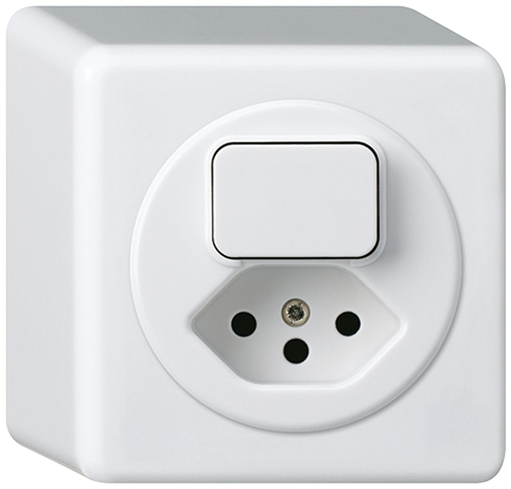 AP-Kombination I basico LR+Typ 13 Phasenanschnitt 20…400W/VA weiss