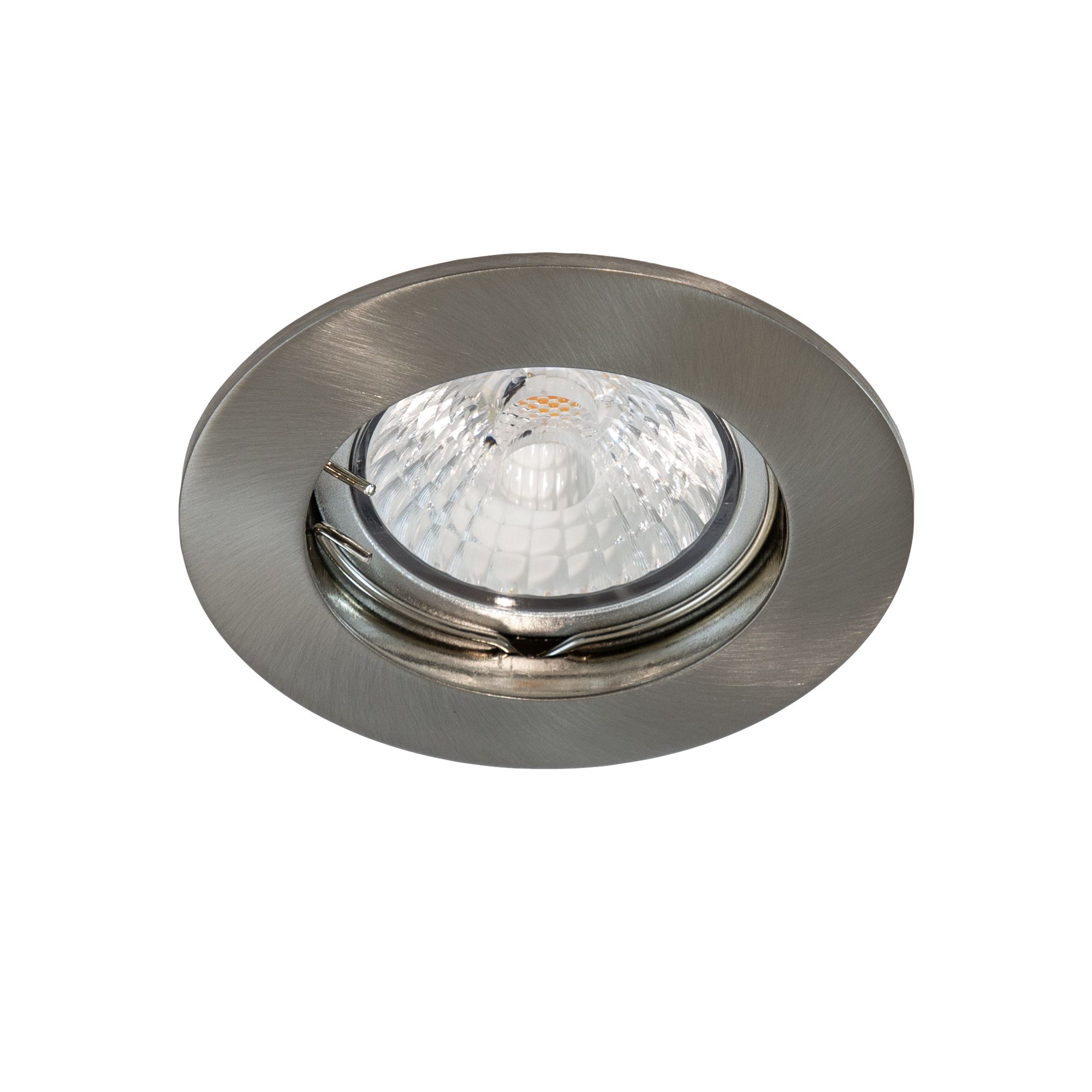 EB-Spot N-5030, starr, nickel-gebürstet mit Spannfeder, für Ausschnitt 65mm