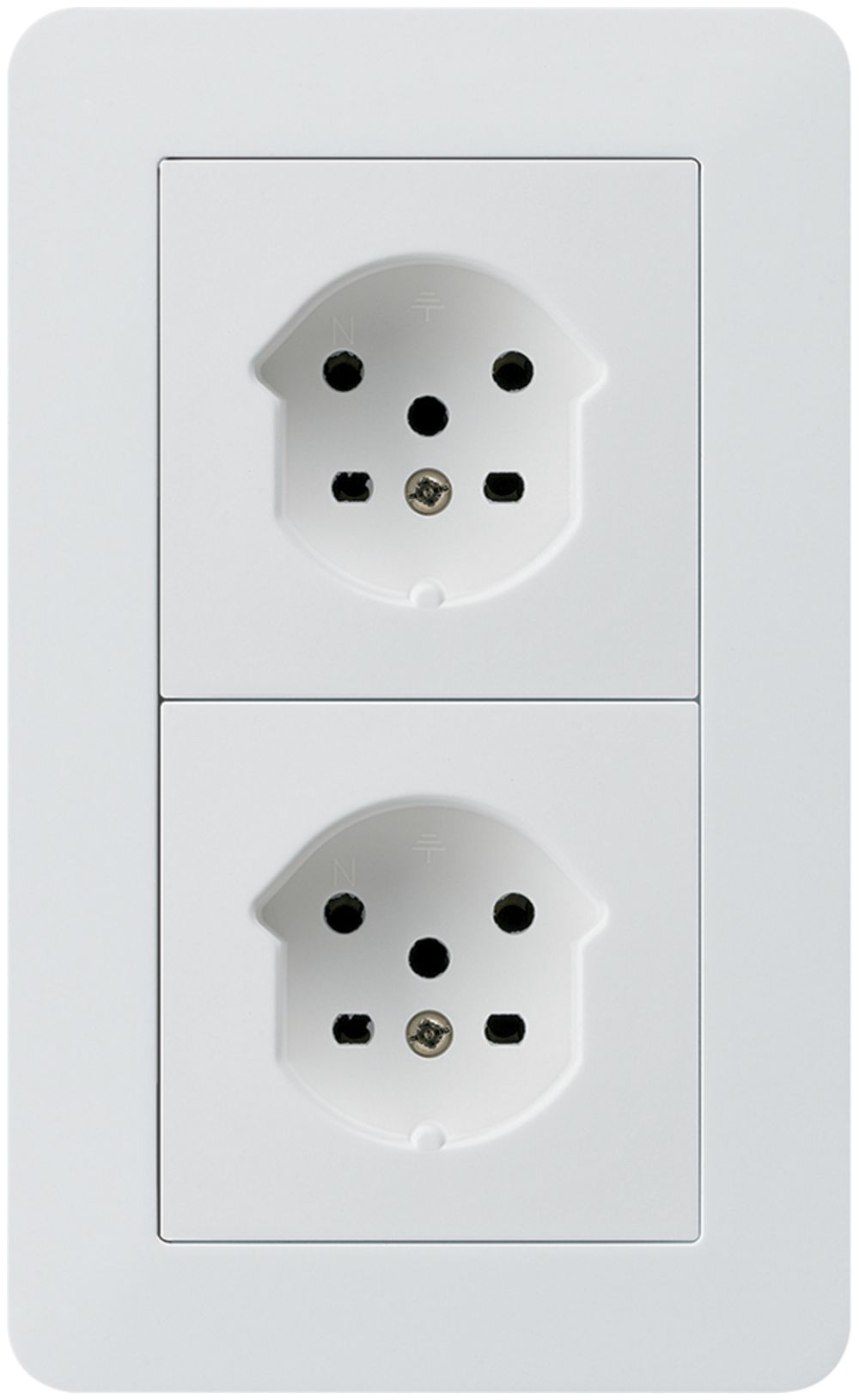 Combi ENC 2×1 HA kallysto.trend 2×type 15 avec bornes enfichables blanc