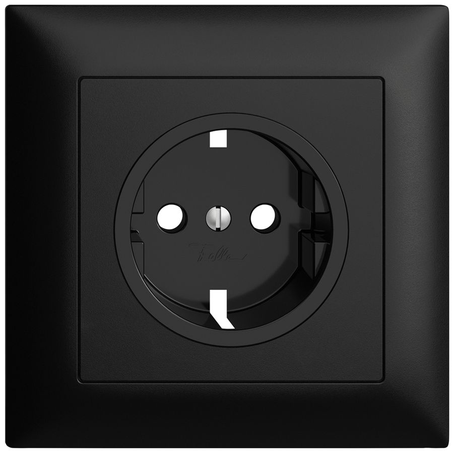 UP-Frontset Feller EDIZIOdue für Schuko-Steckdose 88×88mm schwarz