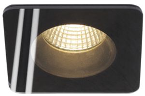 Downlight LED INS SLV PATTA-F, 12W 630lm 3000K quadrato IP65 nero