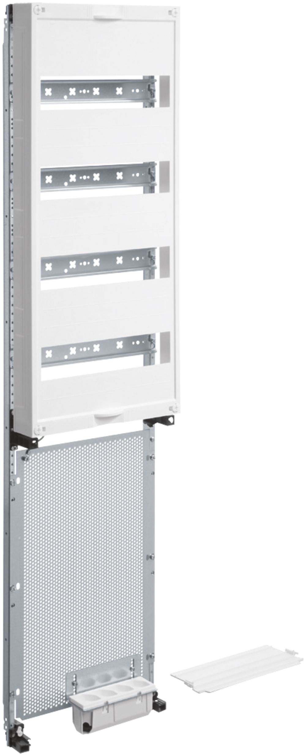 Pannello media Hager univers per INC 7-file 4 file modulari 250×1050mm