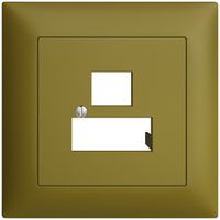 Kit frontal ENC EDIZIOdue olive 88×88mm 3×RJ45