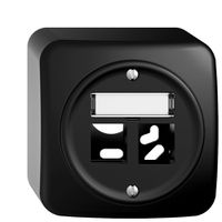 AP-Montageset Sdue, Geradeauslass für 2×Keystone schwarz