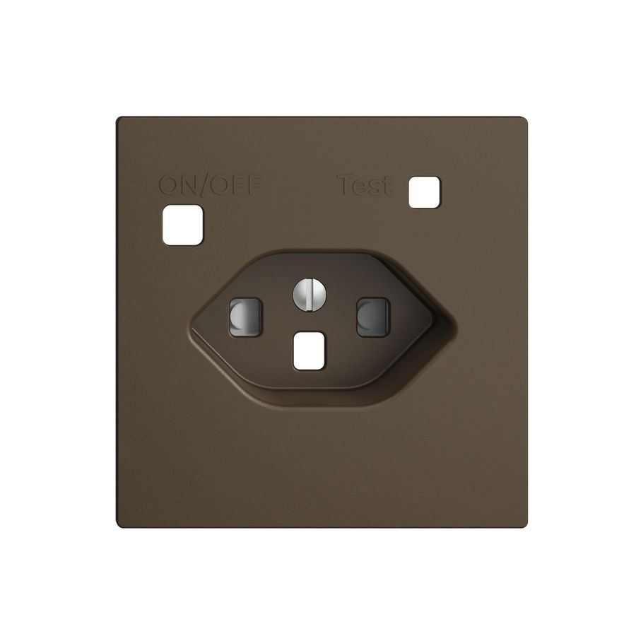 Frontset EDIZIOdue zu FI-Steckdose F, T23, shutter, coffee