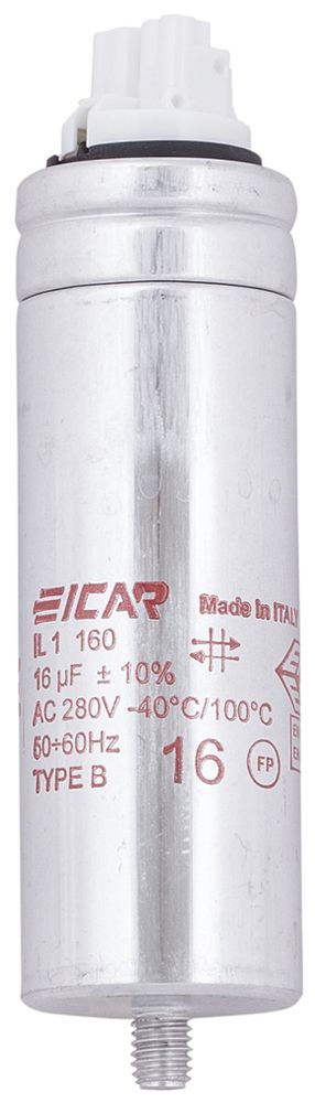 Kondensator ICAR IL 1/160 35X103MM 16µF 250V f.Leuchte (parallel) Ø35×103mm