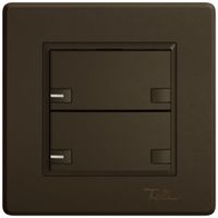 Poussoir KNX RGB ENC EDIZIO.liv SNAPFIX® capteur temp.RGB-LED 2× comm.2T br