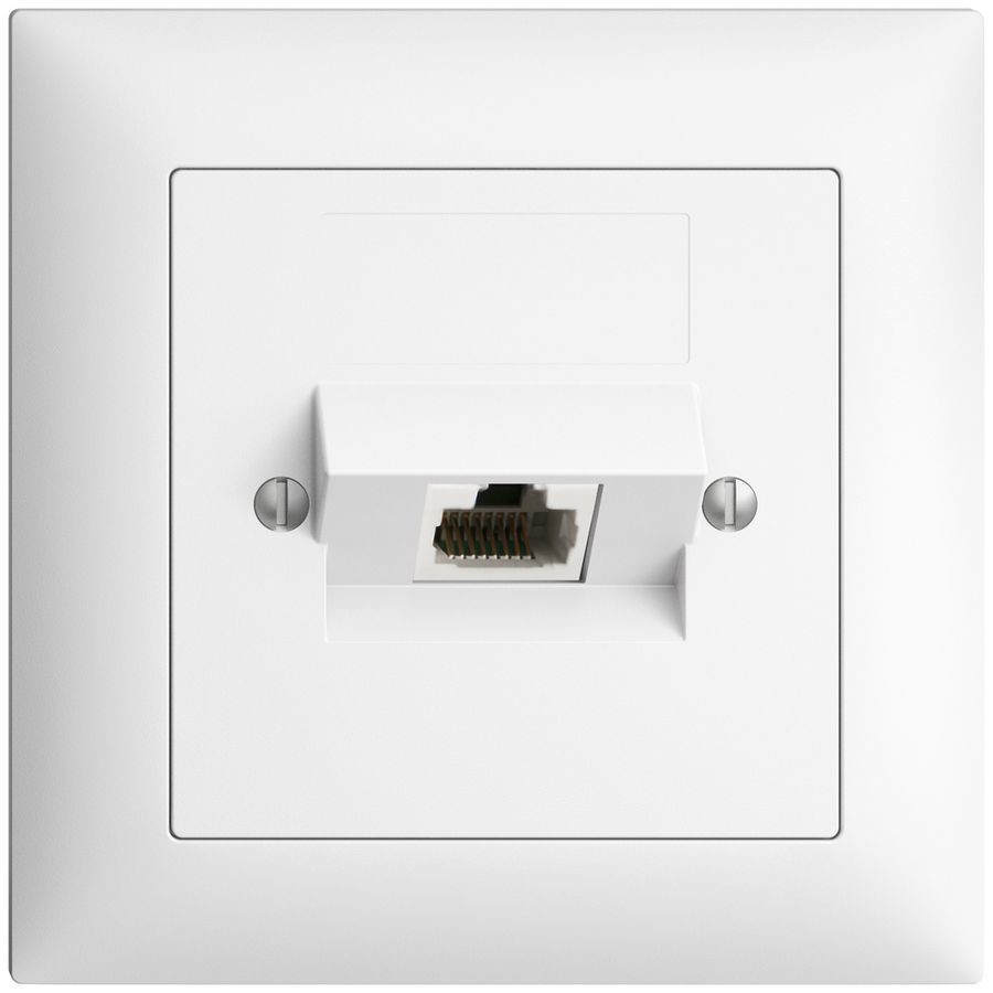 UP-Anschlussdose 1×RJ45/u 8P ITplus EDIZIOdue weiss