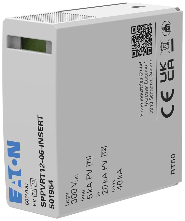 Inserto per scaricatore combinato Eaton SPPVRT12-06 DC 600V 2.5kV