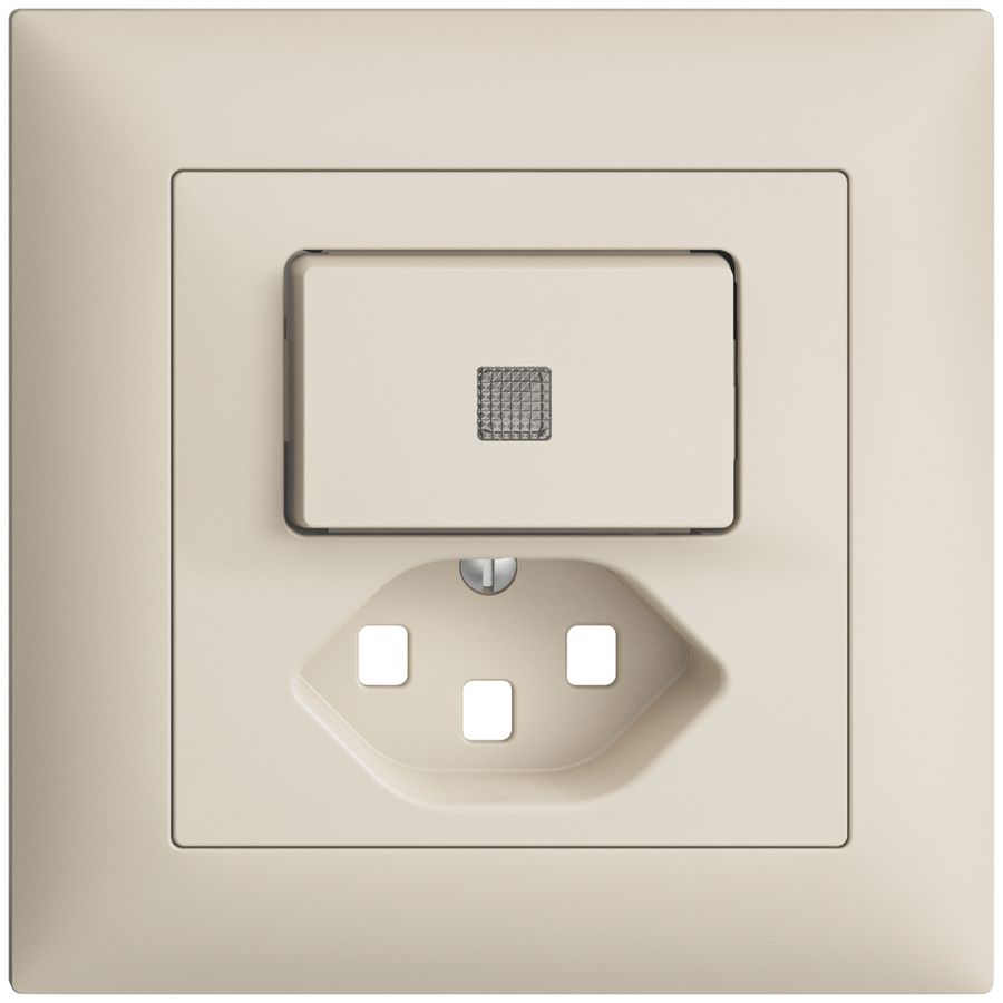 Kit frontal ENC EDIZIOdue crema 88×88mm T23, lentille,