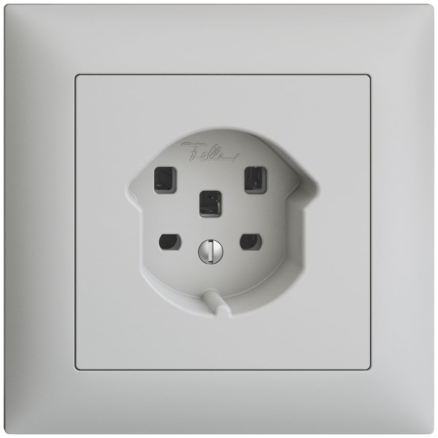 UP-Steckdose EDIZIOdue T25 16A hellgrau, mit Steckklemmen