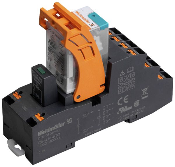 Relais WM CRMKIT P L/D 2CO 12A AgNi 19.2…26.4VDC LED Steckanschluss RT I