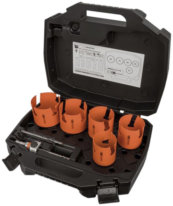 Lochsägen-Set MANDREX MXqs SuperXcut Ø57/65/68/76/83mm