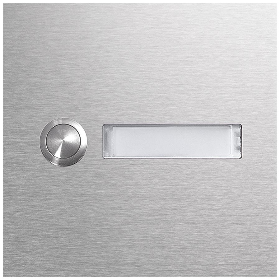 Tasterplatte Hager elcom.modesta mit LED-Namensschild, 1 Wohnung