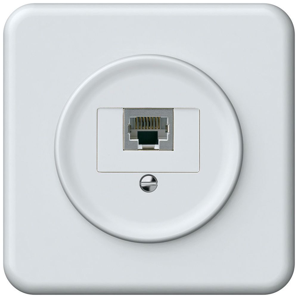 UP-Anschlussdose origin RJ45 8(4) Kat.6 gerade geschirmt 92×92mm weiss