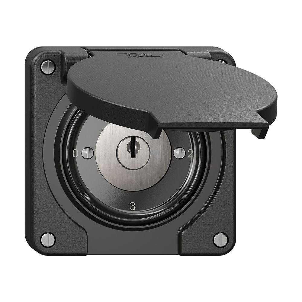 Interrupteur rotatif NEVO N.CO 5/2L, avec serrure&2 clés, KS, 0-1-2-3, noir