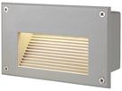 EB-LED-Wandleuchte SLV BRICK DOWNUNDER, 3.6W 30lm 3000K IP54 silbergrau