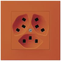 Presa INC Hager KPR, 3×T23, 16A 250V, arancione