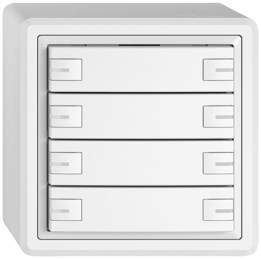 Poussoir KNX RGB AP EDIZIO.liv SNAPFIX® capteur temp.RGB-LED 8× comm.1T bc