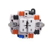 Einsatz Schalter FH KS für Licht +Ventilation 3+3/1L LED gelb