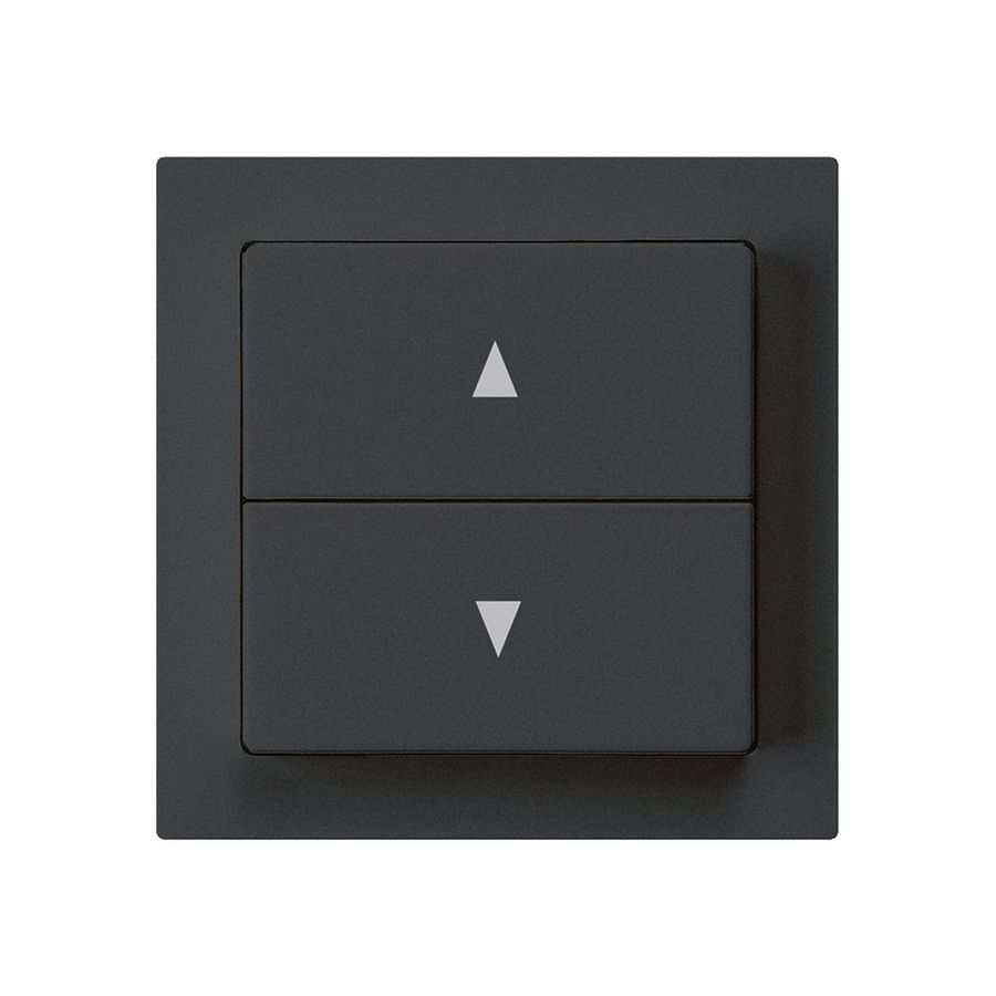 Interruttore per tapparelle kallysto nero con 2 tasti di comando nero