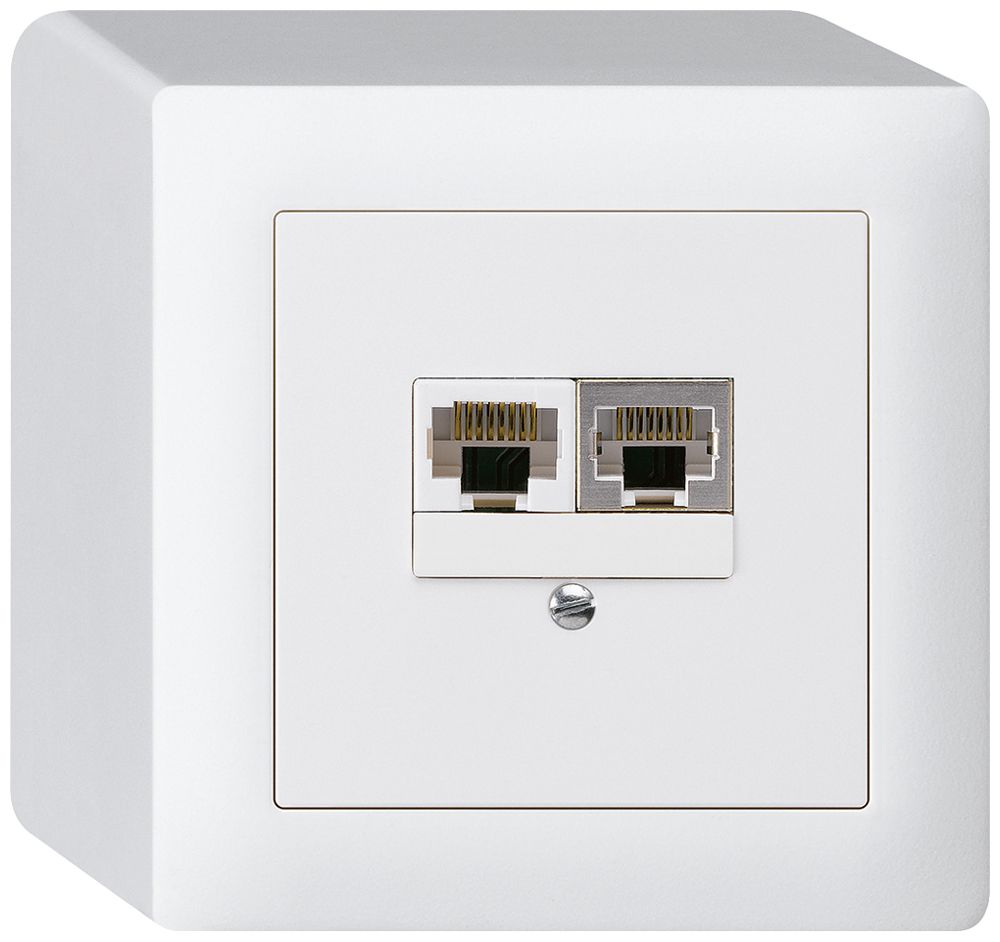 Scatola AP kallysto 2×RJ45s+u separato bianco