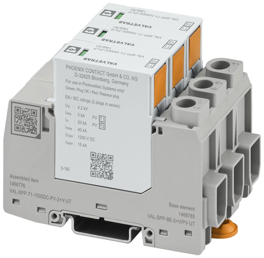PV-Kombiableiter PX VAL-SPP-T1-1000DC-PV-2+V-UT DC 3L 1200V 3TE