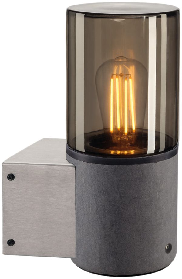 Wandleuchte SLV LISENNE, E27 23W Rauchglas IP20 grau