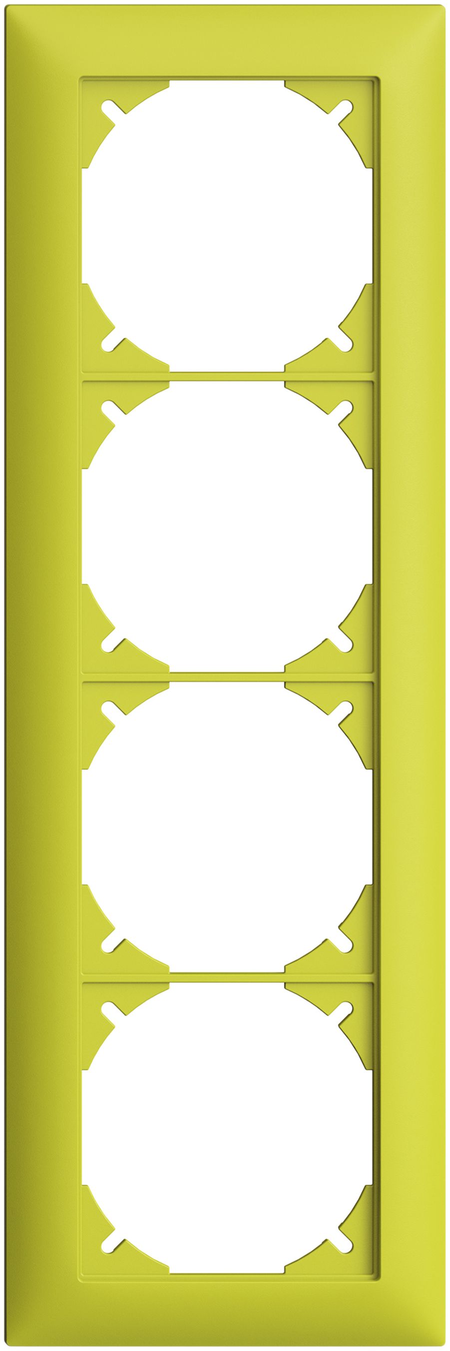 Cadre de recouvrement EDIZIOdue 4×1 lemon