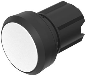 Poussoir INC EAO45, I, blanc, anneau noir affleurant