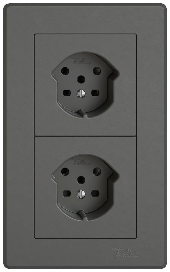 UP-Kombination EDIZIO.liv SNAPFIX® 2×1 156×96mm 1×T15+1×T15 dunkelgrau