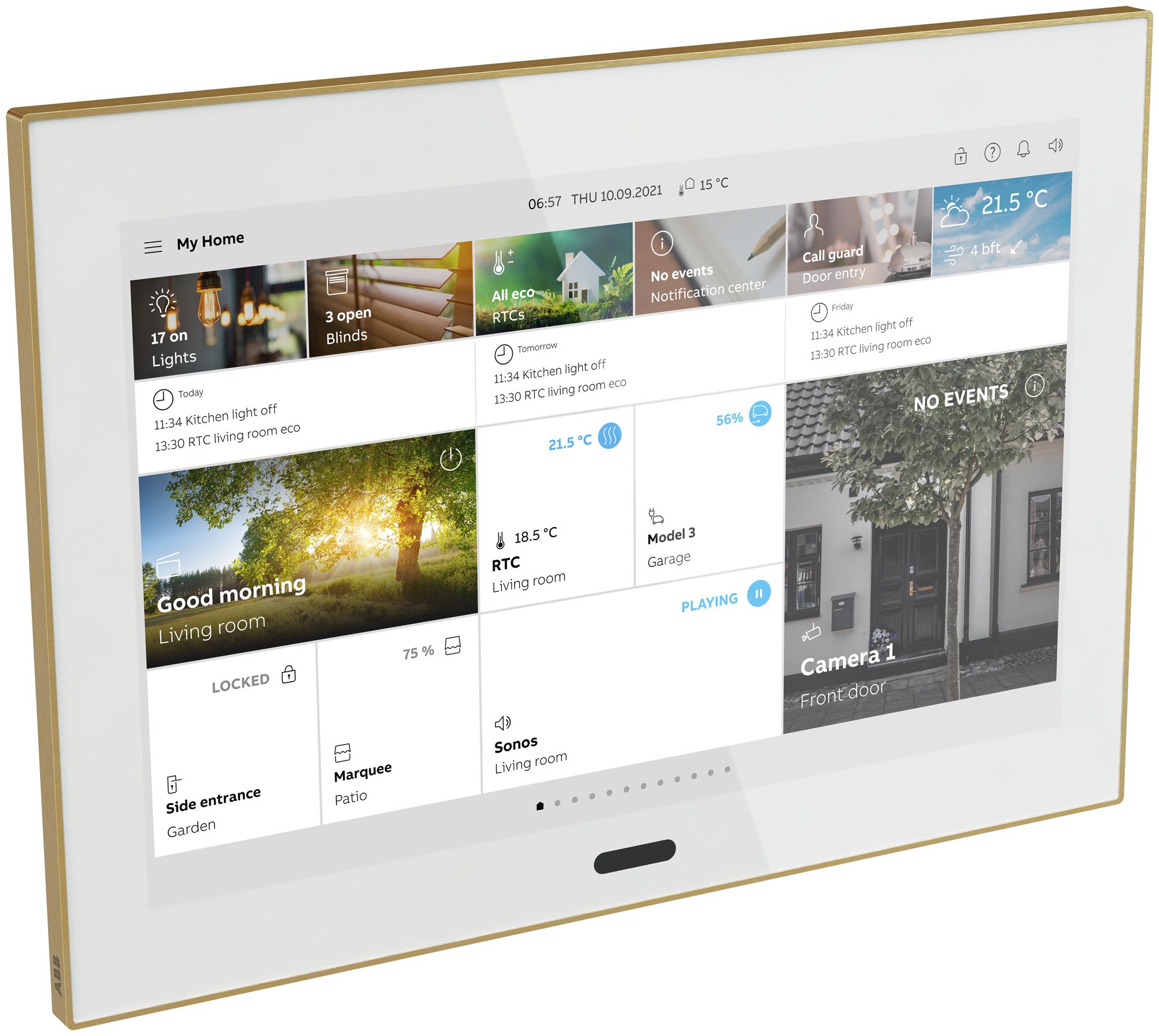 Touchpanel 10" ABB-SmartTouch, KNX/free@home/ABB-Welcome, weiss/Gold