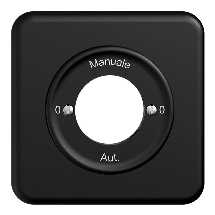 Kit front.0-Manuale-0-Aut. STANDARDdue, noir 90×90mm pour interr.rot