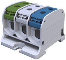 Verteilerblock Bals RKA 50 3P 150A 3×Eingang 3×Ausgang 4…50mm² gn/gu/bl