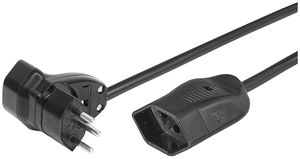 Verlängerungskabel Steffen Td 3×1mm² 0.25m T12/T13 schwarz