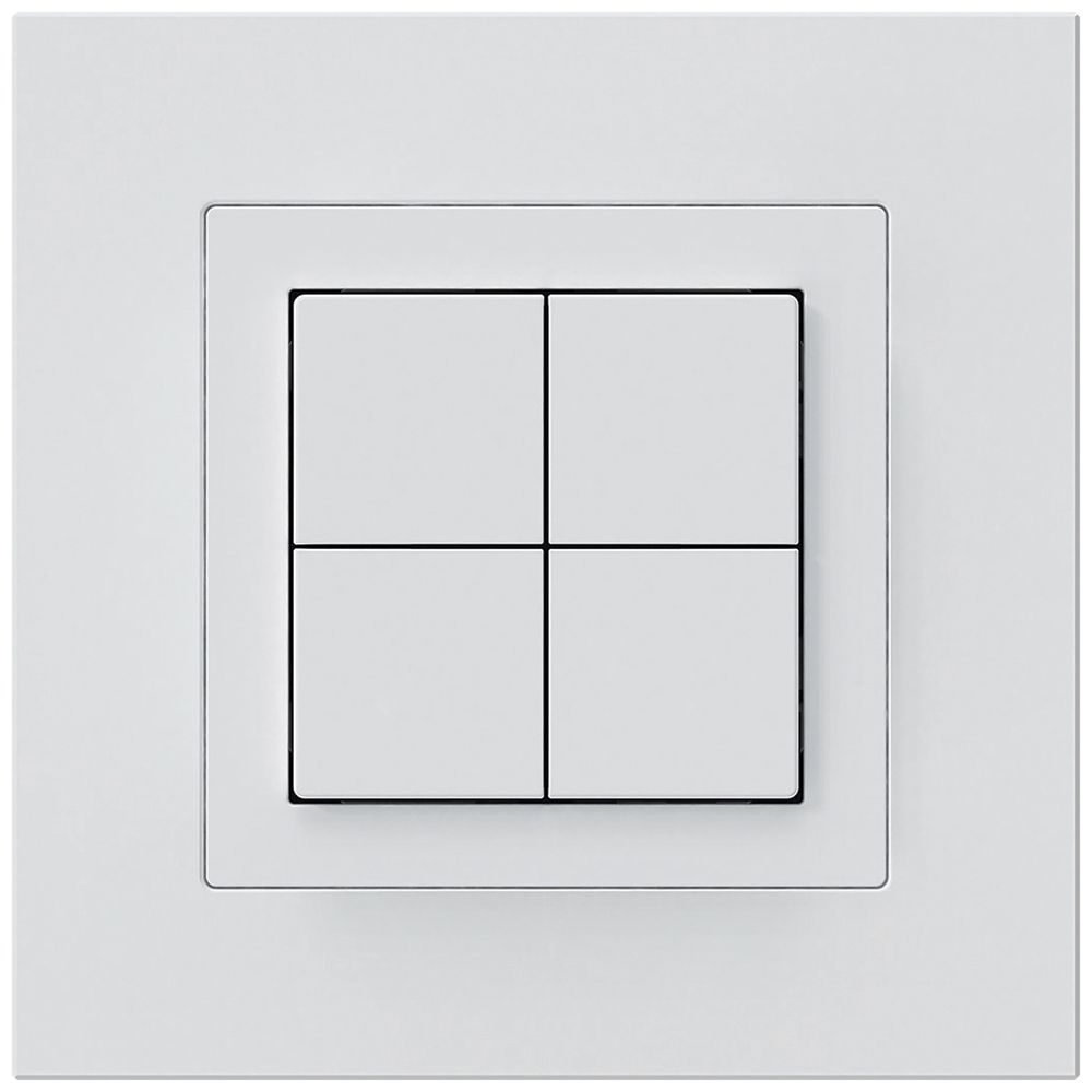 Poussoir KNX ENC Hager BA kallysto.pro C quadruple 94×94mm blanc