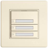 UP-KNX-Taster RGB EDIZIO.liv SNAPFIX® Temperaturfüh.RGB-LED Pap.3×T 1-Tbed.cr