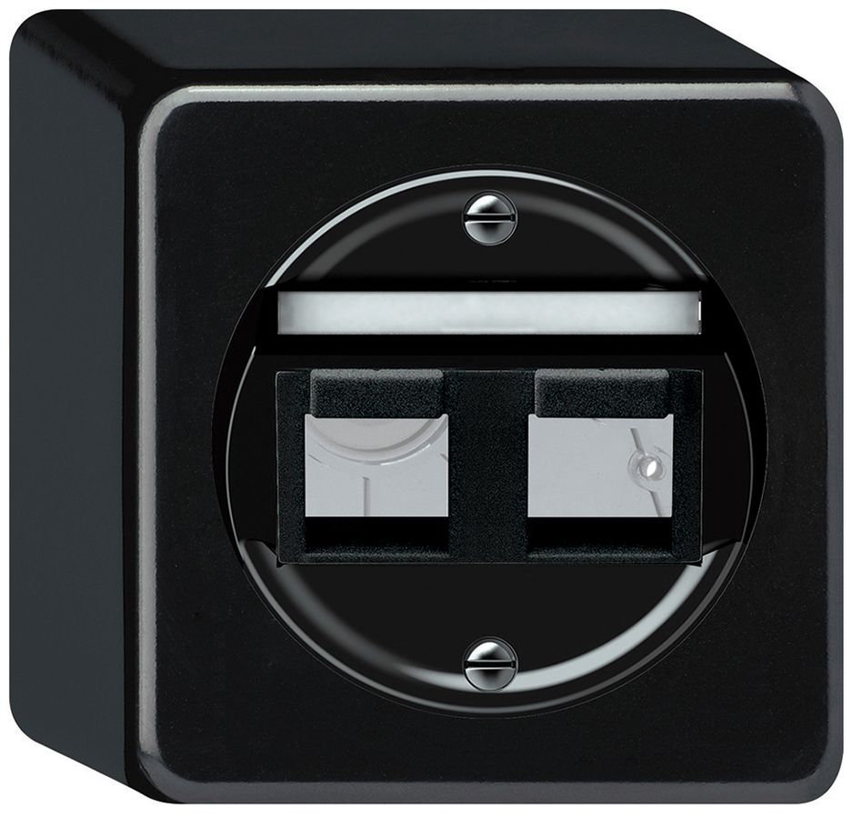 Kit di montaggio AP origin obliquo 2×Kestone 88×88mm nero