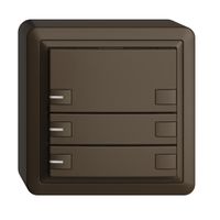 Poussoir KNX RGB AP EDUE, 250mW, a.LED RGB, 3×poussoir, comm.2×touches, cof